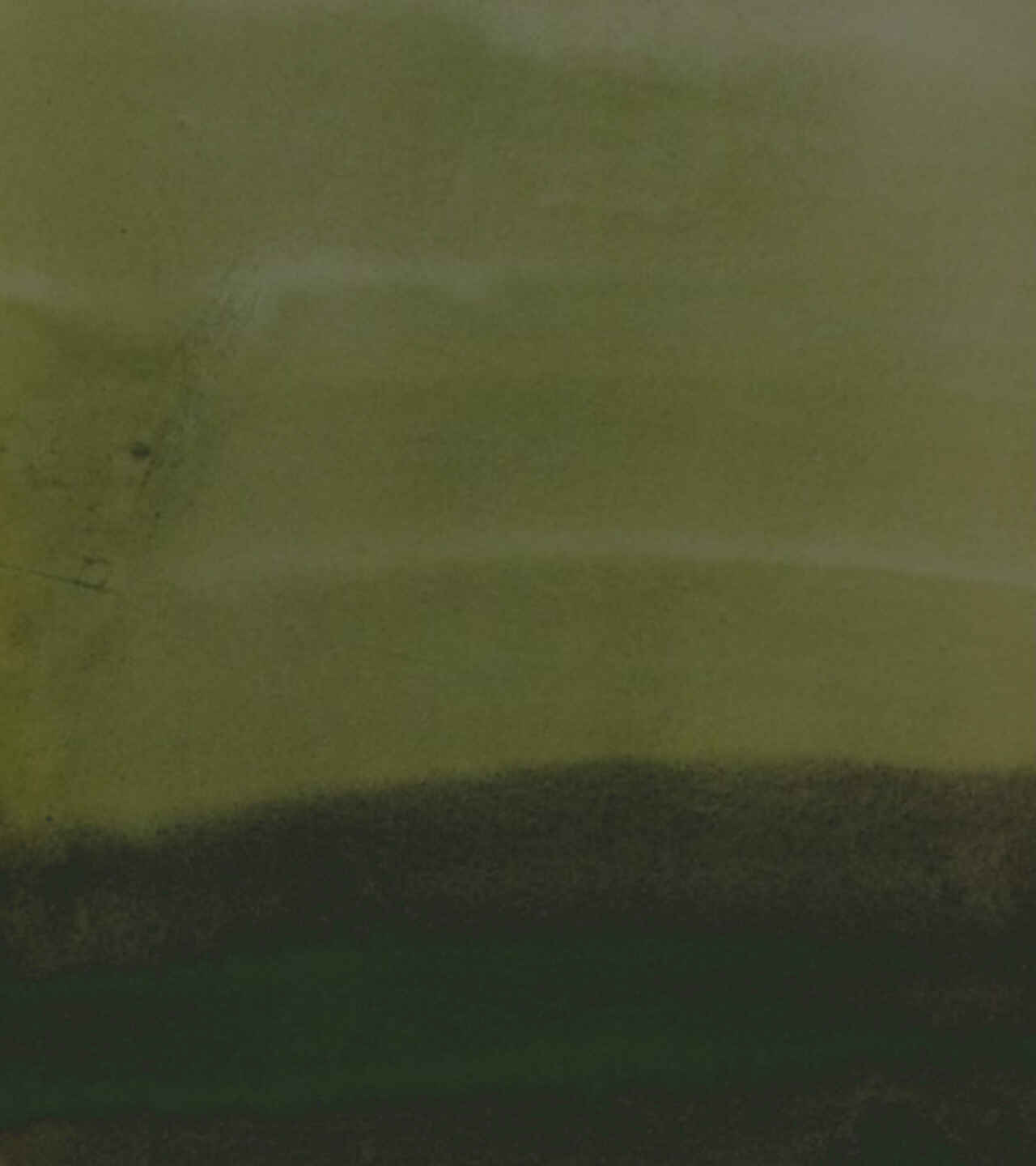 Muted organic background in green hues, resembling layered brushstrokes